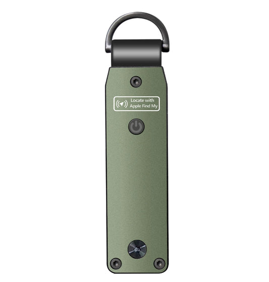 TG aluminum alloy smart tracker keychain in Army Green