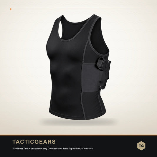 TG Ghost Tank Concealed Carry Compression Tank Top with Dual Holsters
