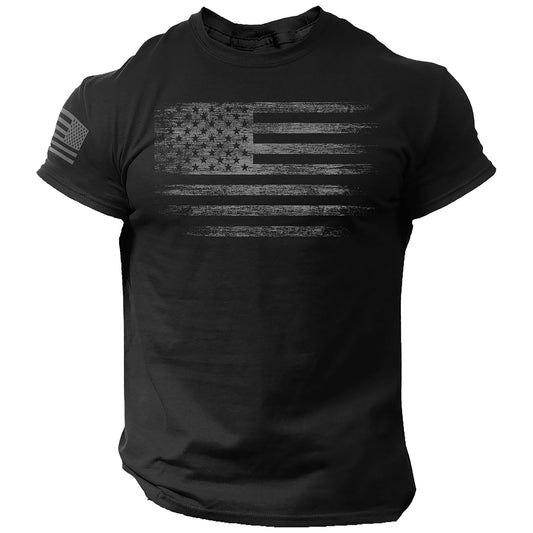 TG men's American flag t-shirt, patriotic crewneck tee