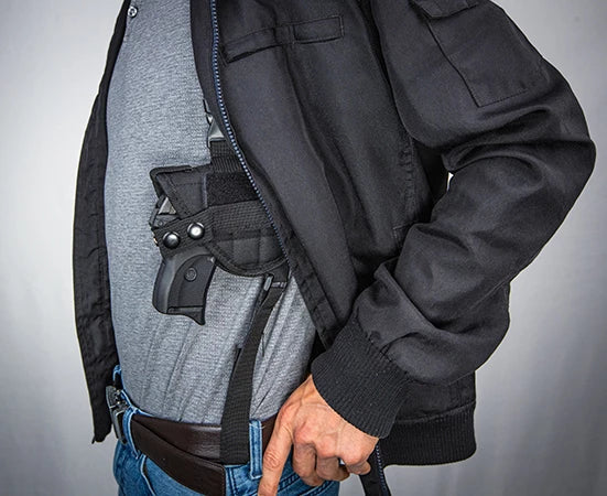 TG shoulder holster worn under a jacket