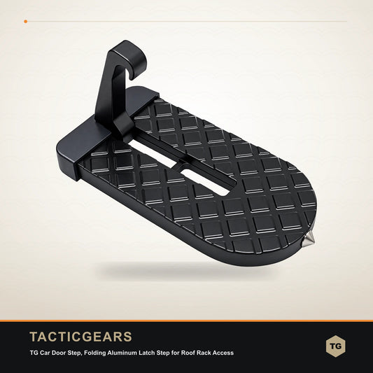 TG Car Door Step, Folding Aluminum Latch Step for Roof Rack Access